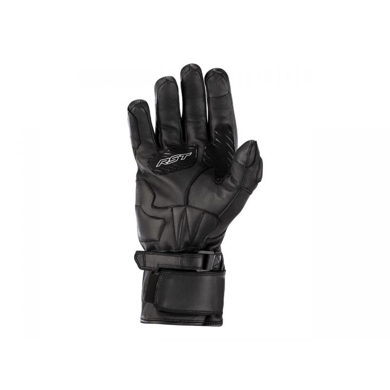 gants rst turbine waterproof cuir noir imperméable pas cher paume reglage velcro