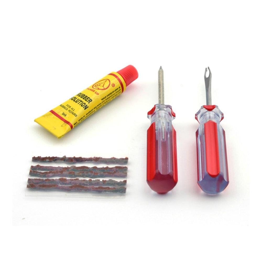 kit réparation pneu tubeless crevaison mèche pas cher boitier compact
