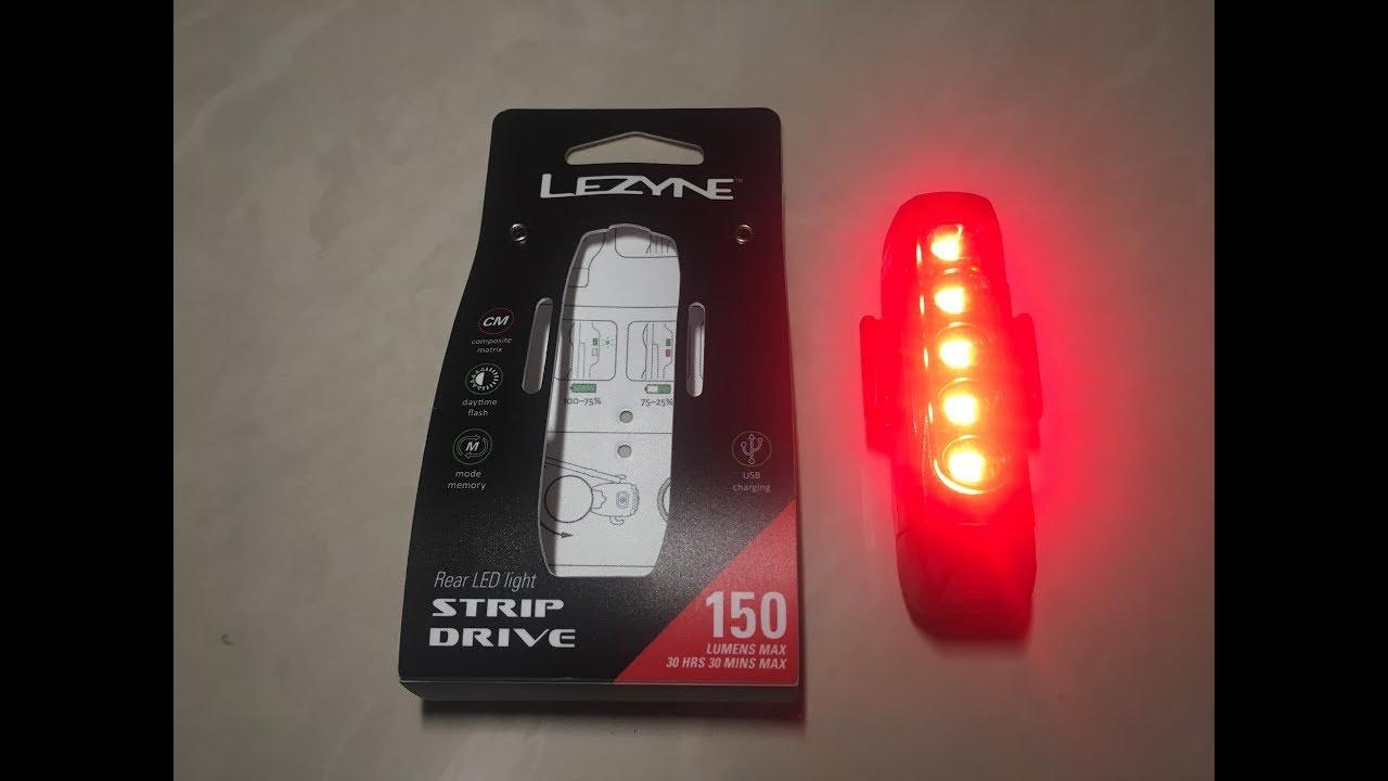 LAMPE ARRIÈRE LEZYNE STRIP DRIVE - 150 LUMENS - Weebot