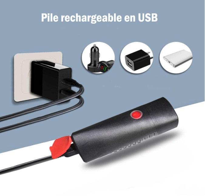 lampe avant led velo trottinette recharge usb