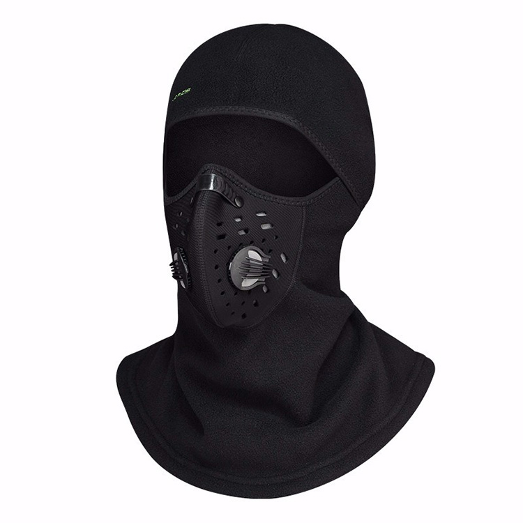 masque anti pollution hiver integral noir