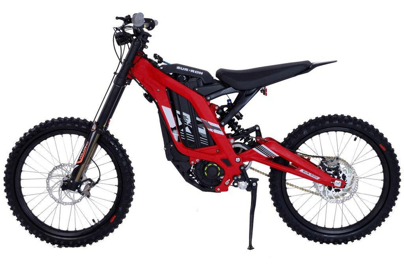 moto cross electrique sur ron light bee rouge