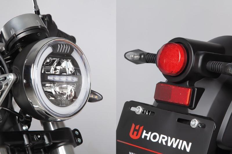 moto electrique horwin cr6 eclairage