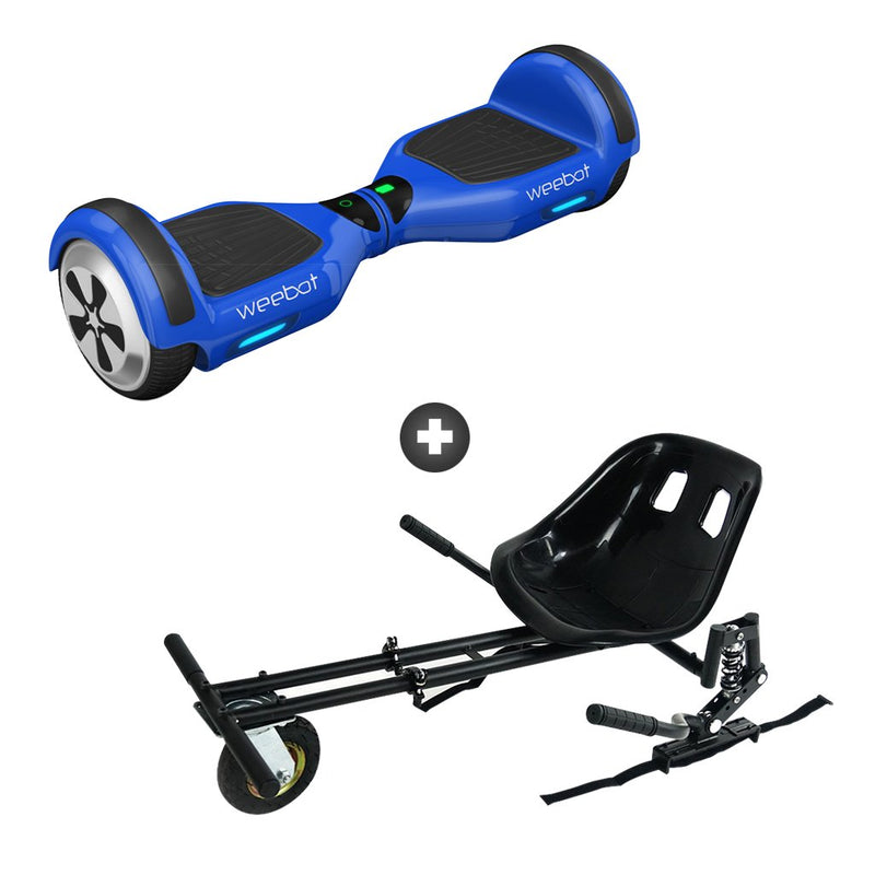 pack hoverkart hoverboard weebot classic bleu pas cher