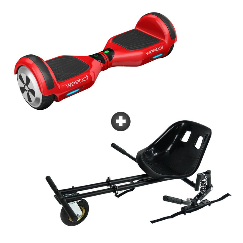 pack hoverkart hoverboard weebot classic rouge pas cher