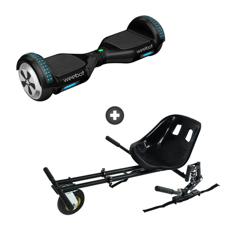 pack hoverkart hoverboard weebot light noir pas cher