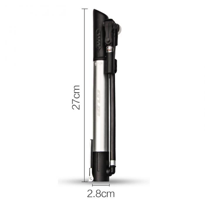 Zosenyer Mini Pompe à Vélo Haute Pression 100 PSI - Portable Avec Manomètre Et Support