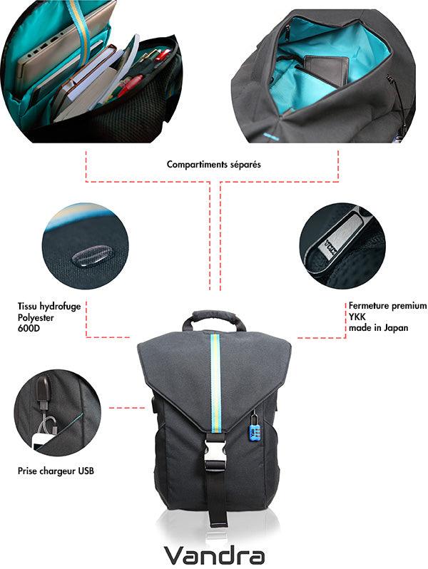 sac a dos vandra homme lifestyle fonctionnalites