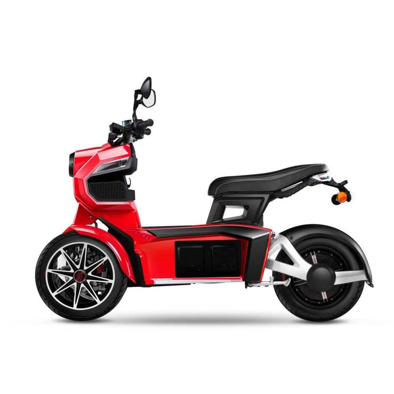 scooter electrique 3 roues doohan itank 50 rouge