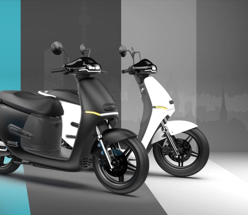 scooter electrique horwin ek1 50cc 50cm3 blanc 120km autonomie noir presentation