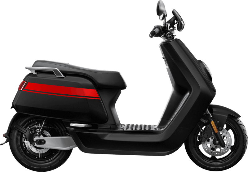 scooter electrique niu ngt 125 noir rouge profil