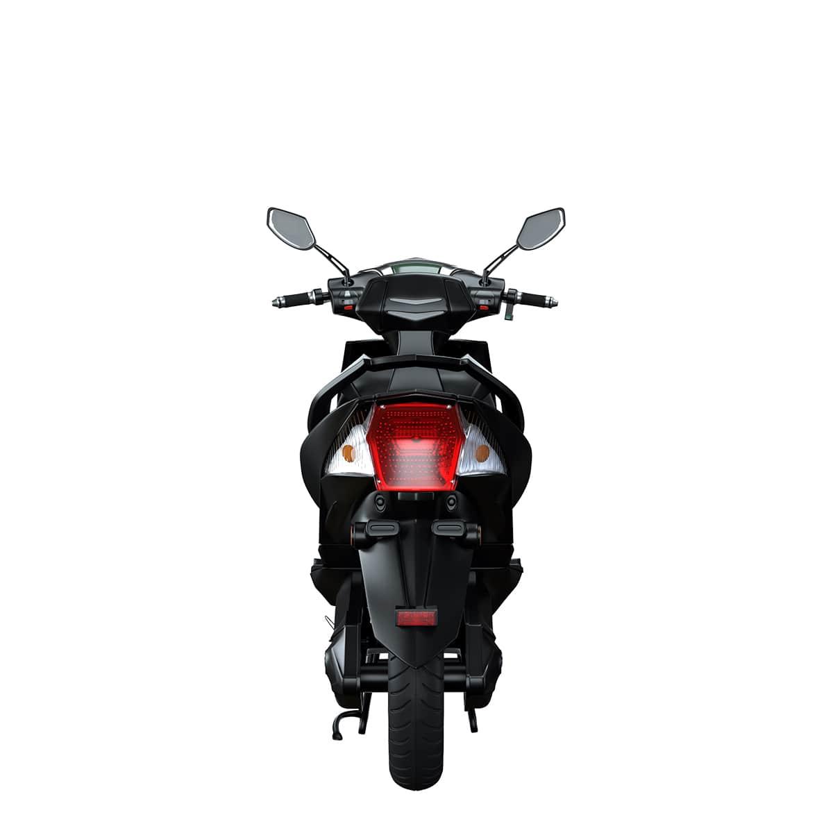 scooter electrique sunra hawk plus noir arrière feu led poignee passager