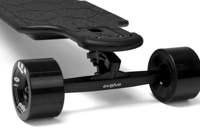 skateboard electrique evolve gtr carbone 2et1 truck avant street