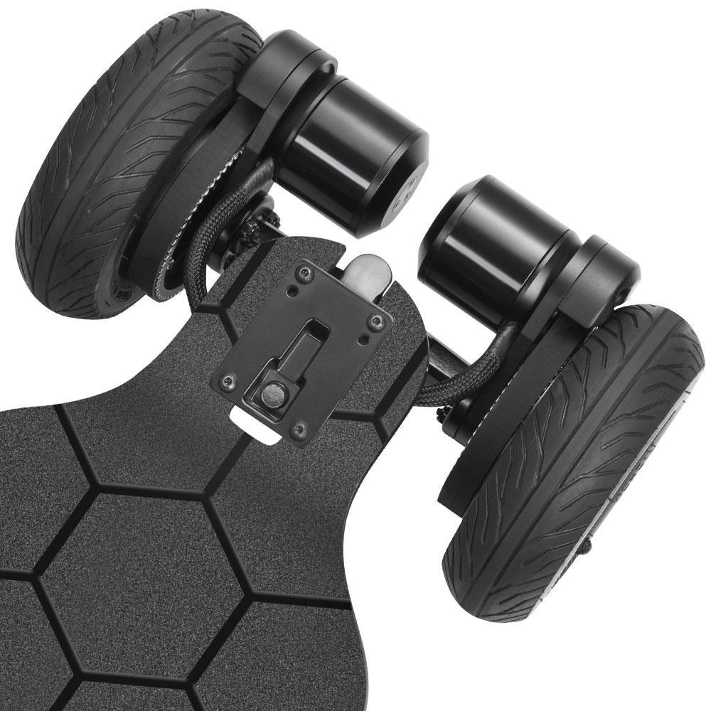 skateboard électrique wowgo at2 black 1500w longboard tout terrain moteur courroie 5m