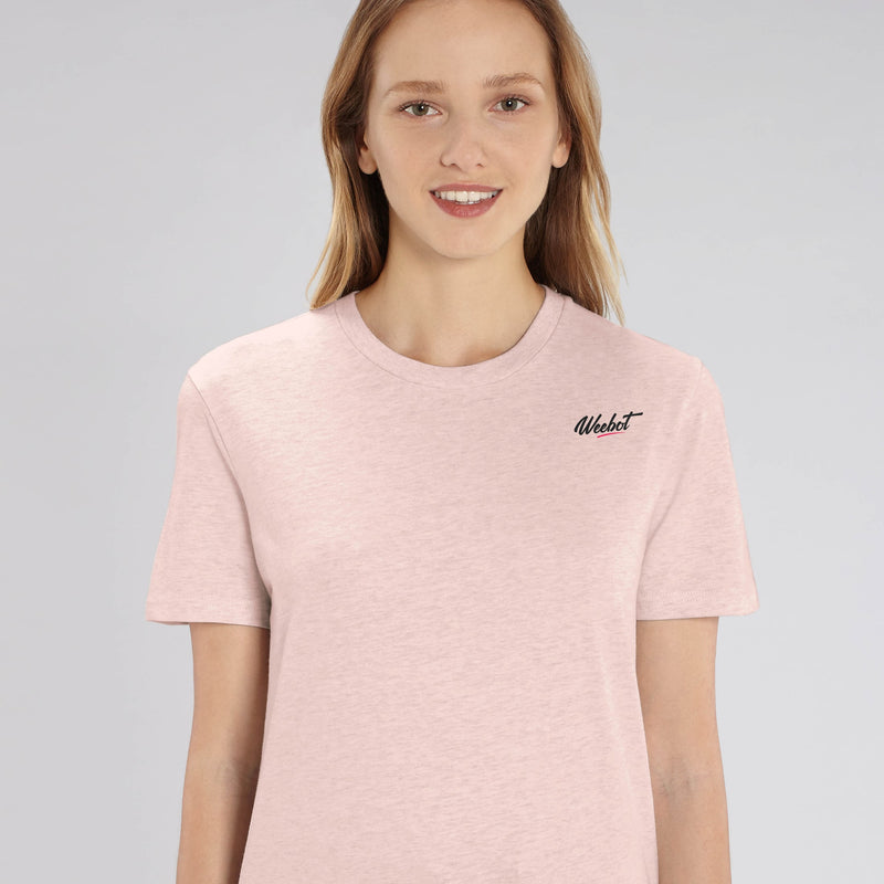T-shirt Weebot ICON rosa con logo