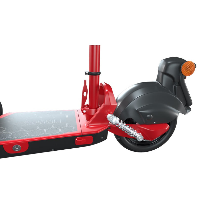 trottinette electrique 3 roues doohan ilark rouge mini scooter pliant hybride avec selle suspension arrière