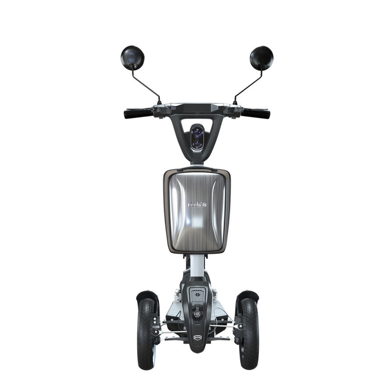 trottinette electrique 3 roues doohan ilark blanc mini scooter pliant hybride avec selle sacoche transport