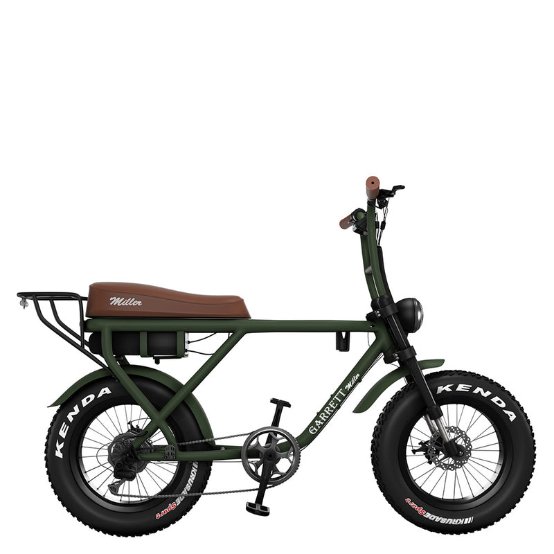 vélo électrique fat bike garrett miller x 2021 vert pneu kenda 20 pouces