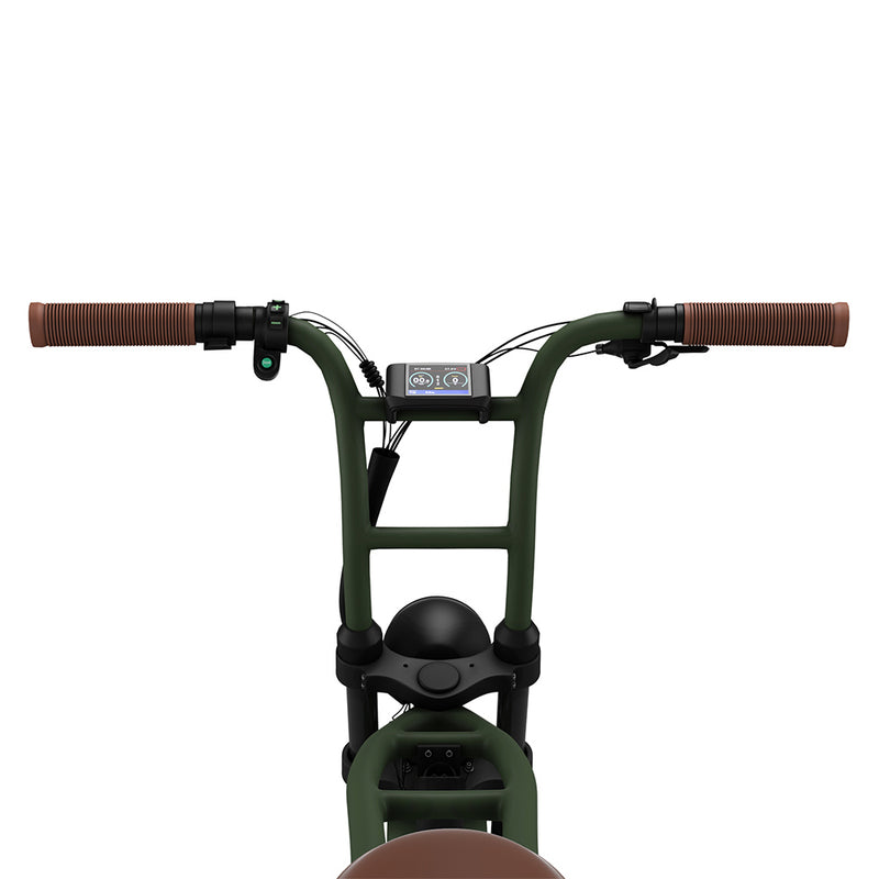 vélo électrique garrett miller x vert kaki profil fat bike nouvelle version 2021 afficheur display couleur lcd bluetooth gps