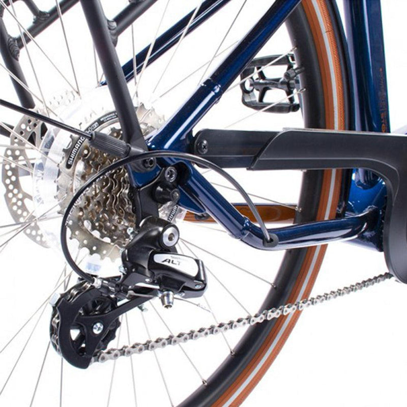 velo electrique o2feel vog city up 4.1 bleu boreal derailleur shimano altus 8 vitesse